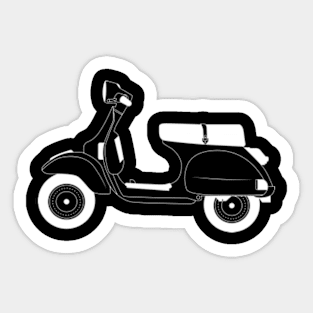 Vespa P125x White Outline Sticker